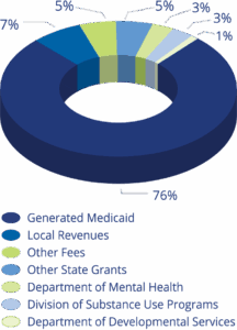Chart showing source of funds