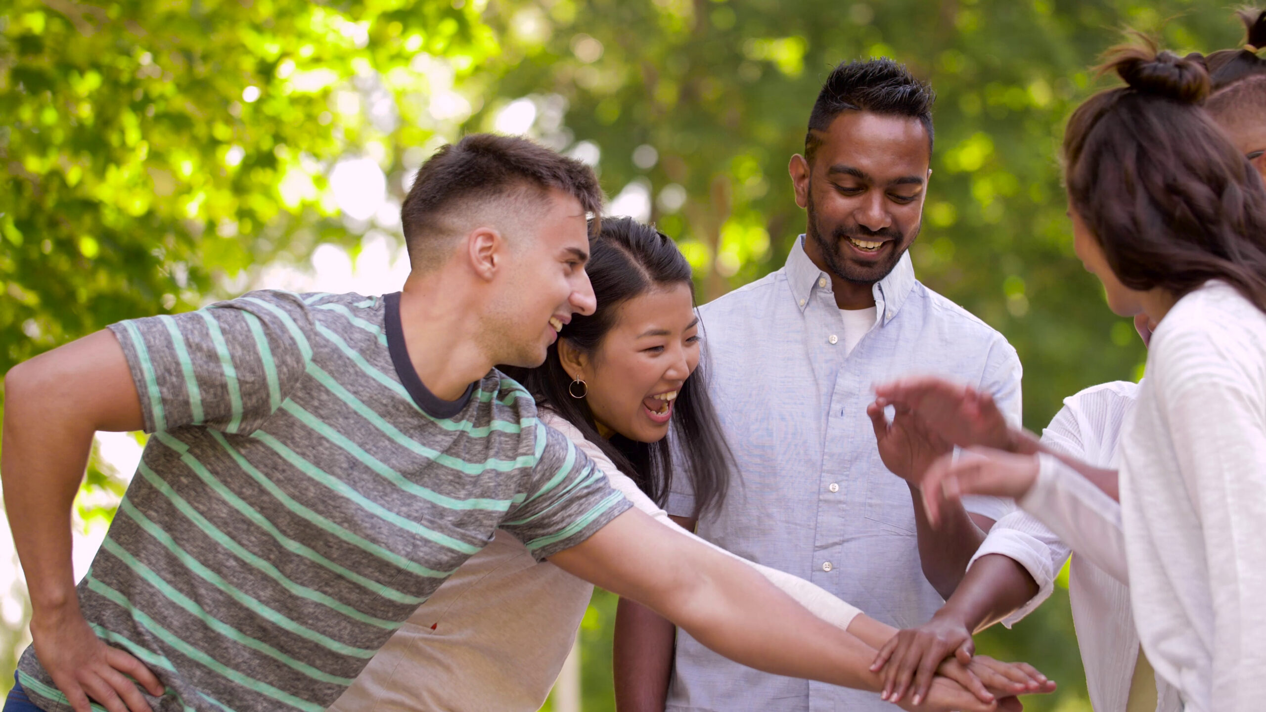 Group of happy smiling friends